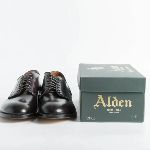 Men Alden Derby And Oxford Shoes* - 53501 - Smooth Modified Derby (Ergonomic) - Cordovan Color 8