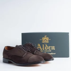 Men Alden Derby And Oxford Shoes* - M0501Y - Derby Modified (Ergonomic) - Dark Brown Suede