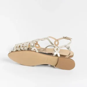 Women Anna F. Low Sandals* - Flat Sandals 3628 - Platinum Laminate