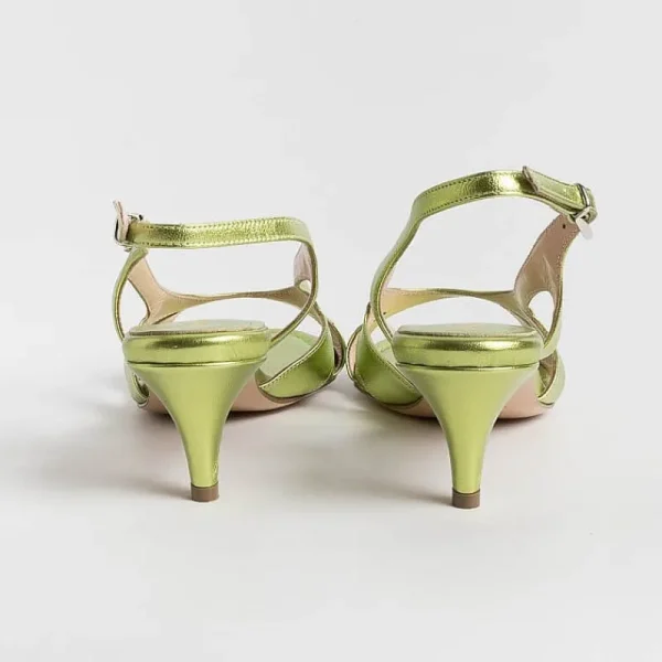 Women Anna F. Sandals With Heel* - Sandals With Heels - 3664 - Lime Laminate