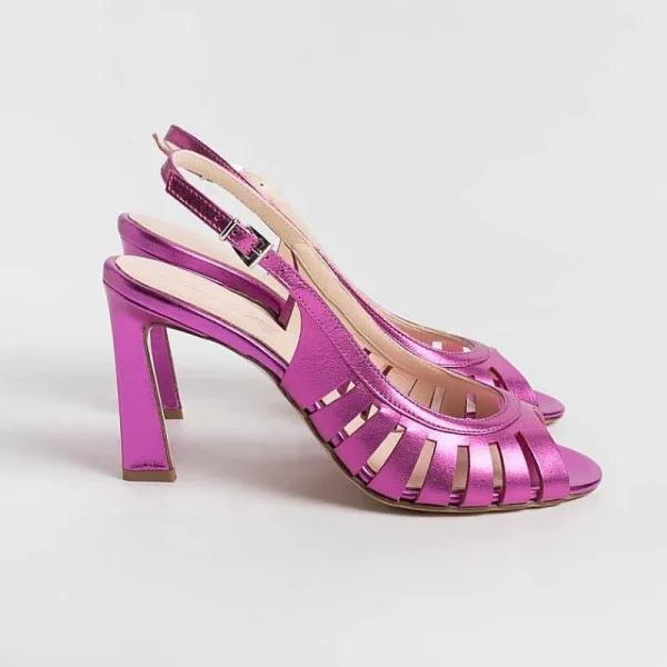 Women Anna F. Sandals With Heel* - Sandals With Heels - 3656 - Fuchsia Laminate