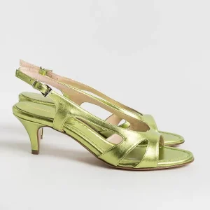 Women Anna F. Sandals With Heel* - Sandals With Heels - 3664 - Lime Laminate