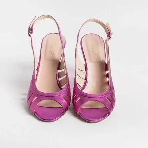 Women Anna F. Sandals With Heel* - Sandals With Heels - 3656 - Fuchsia Laminate