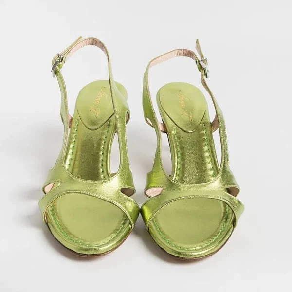 Women Anna F. Sandals With Heel* - Sandals With Heels - 3664 - Lime Laminate