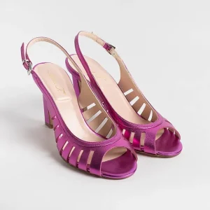 Women Anna F. Sandals With Heel* - Sandals With Heels - 3656 - Fuchsia Laminate