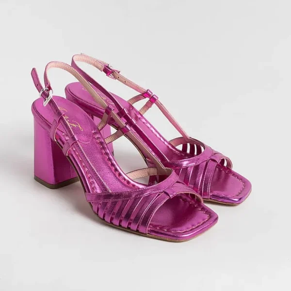 Women Anna F. Sandals With Heel* - Sandals With Heels - 3623 - Fuchsia Laminate