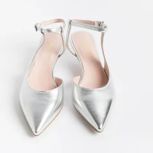 Women Anna F. Ceremony - Shoes And Clutches* - Slingback - 1411 - Silver Laminate