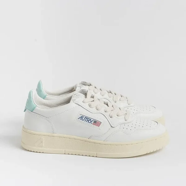 Women AUTRY - Collezione donna Sneakers*Autry - Aulw Ll49 -Sneakers Low Wom All Leat - White Turquoise