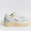 Women AUTRY - Collezione donna Sneakers*Autry - Aulw Sl02 - Sneakers Low Wom Suede Leat - White Turquoise