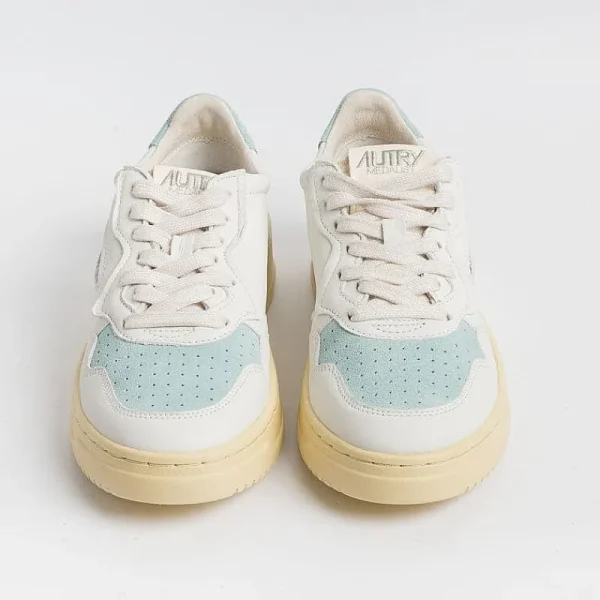 Women AUTRY - Collezione donna Sneakers*Autry - Aulw Sl02 - Sneakers Low Wom Suede Leat - White Turquoise