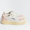 Women AUTRY - Collezione donna Sneakers*Autry - Aulw Sl03 -Sneakers Low Wom Suede Leat - White Pink