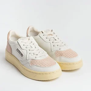 Women AUTRY - Collezione donna Sneakers*Autry - Aulw Sl03 -Sneakers Low Wom Suede Leat - White Pink