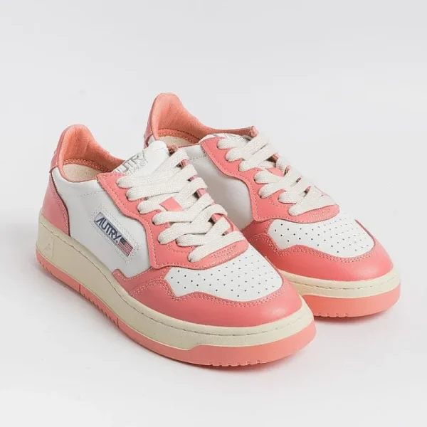 Women AUTRY - Collezione donna Sneakers*Autry - Aulw Wb22 -Sneakers Low Wom Leat - White / Peach