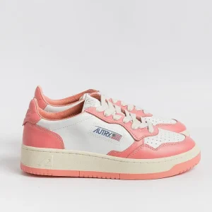 Women AUTRY - Collezione donna Sneakers*Autry - Aulw Wb22 -Sneakers Low Wom Leat - White / Peach