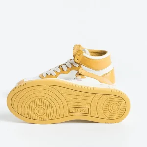 Women AUTRY - Collezione donna Sneakers*Autry - Aumw Wb12 - Sneakers Mid Wom Leat - Mustard