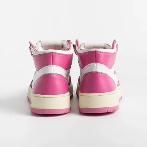 Women AUTRY - Collezione donna Sneakers*Autry - Aumw Wb14 - Sneakers Mid Wom Leat - Pink Bubble