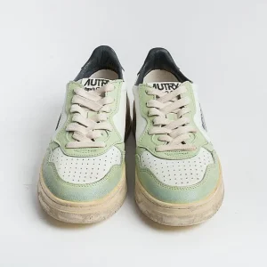 Women AUTRY - Collezione donna Sneakers*Autry - Avlw Sv18- Sneakers Low Wom Leat - Green Blue - Vintage Edition