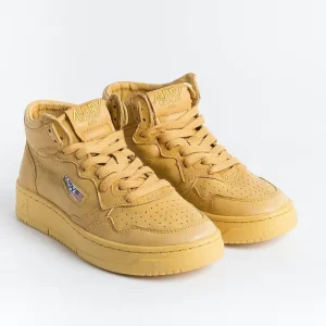 Women AUTRY - Collezione donna Sneakers*Autry Aumw Sg05 - Sneakers Mid Wom Solid Goat - Mustard