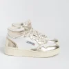 Women AUTRY - Collezione donna Sneakers*Autry Aumw Wb16 - Sneakers Mid Wom Leat/Leat - Platinum White