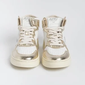 Women AUTRY - Collezione donna Sneakers*Autry Aumw Wb16 - Sneakers Mid Wom Leat/Leat - Platinum White