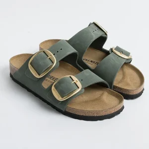 Women BIRKENSTOCK Low Sandals* - Flat Sandals 1025367 - Arizona Big Buckle - Thyme