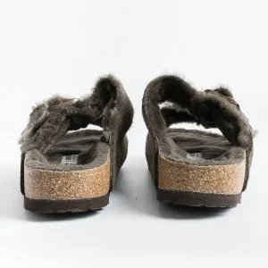 Women BIRKENSTOCK Low Sandals* - Flat Sandals 1020528 - Arizona Fur - Mocca