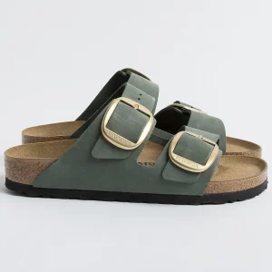 Women BIRKENSTOCK Low Sandals* - Flat Sandals 1025367 - Arizona Big Buckle - Thyme