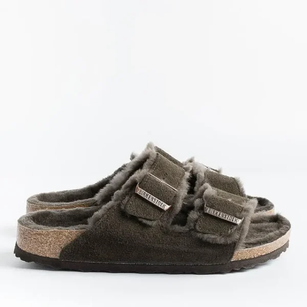 Women BIRKENSTOCK Low Sandals* - Flat Sandals 1020528 - Arizona Fur - Mocca