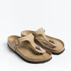 Women BIRKENSTOCK Low Sandals* - Flat Sandals Flip Flops Gizeh 0943811 - Oiled Tobacco Brown