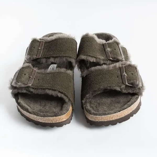 Women BIRKENSTOCK Low Sandals* - Flat Sandals 1020528 - Arizona Fur - Mocca