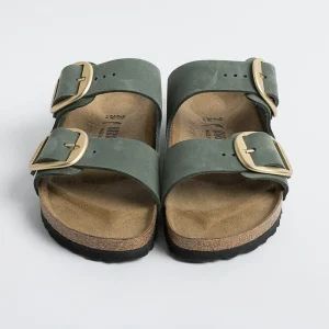 Women BIRKENSTOCK Low Sandals* - Flat Sandals 1025367 - Arizona Big Buckle - Thyme