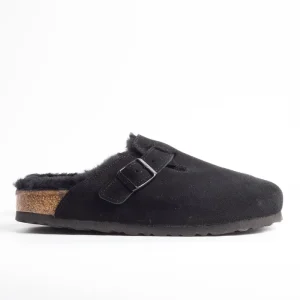 Women BIRKENSTOCK Sabots And Sleepers* - Sleepers 0259883 - Boston Fur - Black