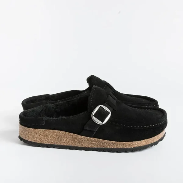 Women BIRKENSTOCK Sabots And Sleepers* - Sleepers 1018126 - Buckley - Black Shearling