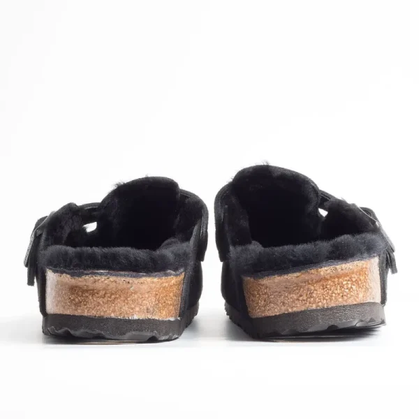 Women BIRKENSTOCK Sabots And Sleepers* - Sleepers 0259883 - Boston Fur - Black