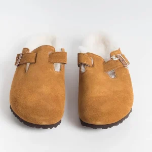 Women BIRKENSTOCK Sabots And Sleepers* - Sleepers 1001141- Boston Fur - Mink