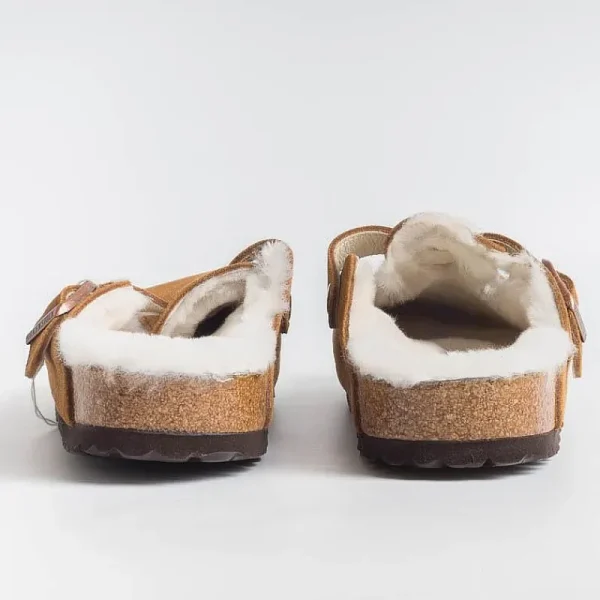 Women BIRKENSTOCK Sabots And Sleepers* - Sleepers 1001141- Boston Fur - Mink