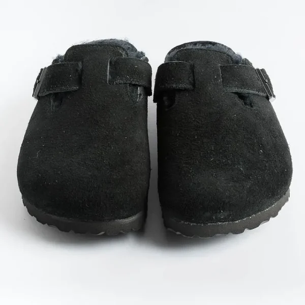 Women BIRKENSTOCK Sabots And Sleepers* -Sleepers 0259883 - Boston Fur - Black