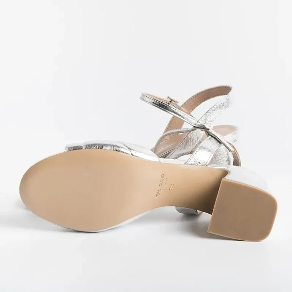 Women CAPPELLETTO 1948 Sandals With Heel*Cappellettoshop - Sandals With Heels - Anika7 - Silver Laminate