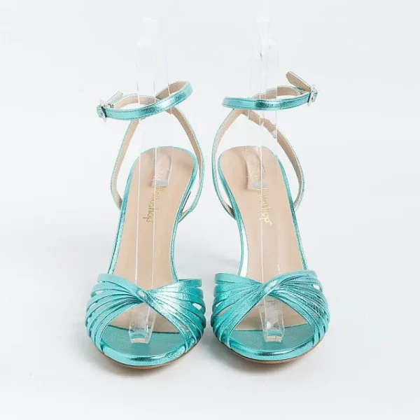 Women CAPPELLETTO 1948 Sandals With Heel*Cappellettoshop - Sandals With Heels - Venus 14 - Light Blue Laminate