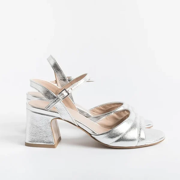 Women CAPPELLETTO 1948 Sandals With Heel*Cappellettoshop - Sandals With Heels - Anika7 - Silver Laminate