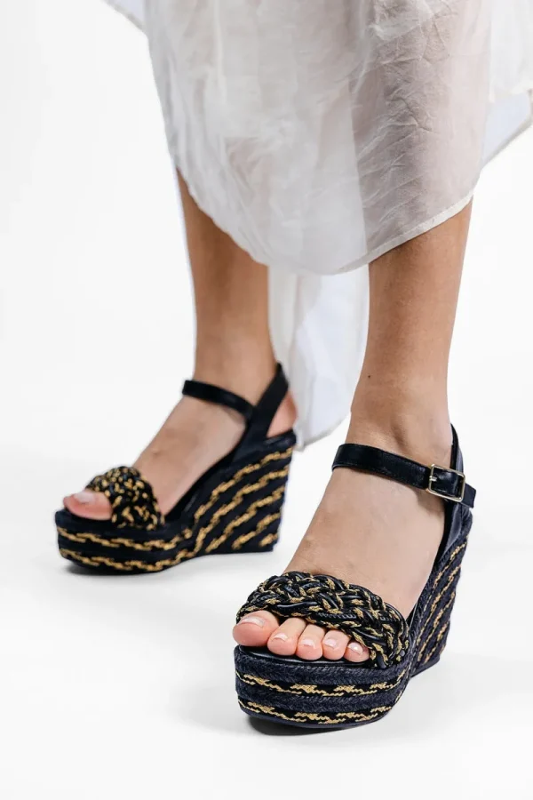 Women CASTAÑER Sandals With Heel*Castaner - Sandals With Heels - Espadrilles - Joaquina - Black Gold