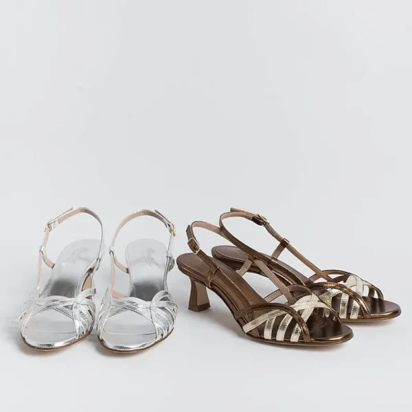 Women CHEVILLE Ceremony - Shoes And Clutches* - Sandals With Heel - Clizia - Silver