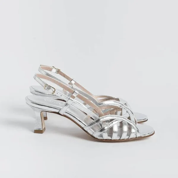 Women CHEVILLE Ceremony - Shoes And Clutches* - Sandals With Heel - Clizia - Silver