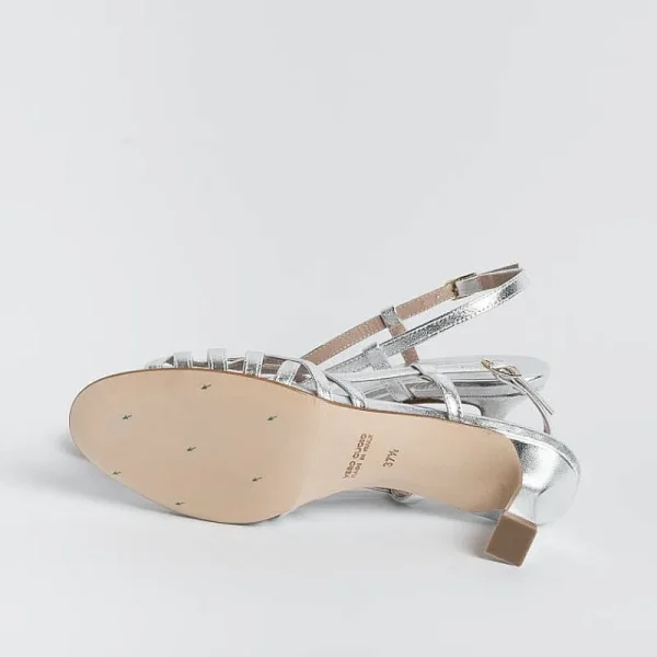 Women CHEVILLE Ceremony - Shoes And Clutches* - Sandals With Heel - Clizia - Silver