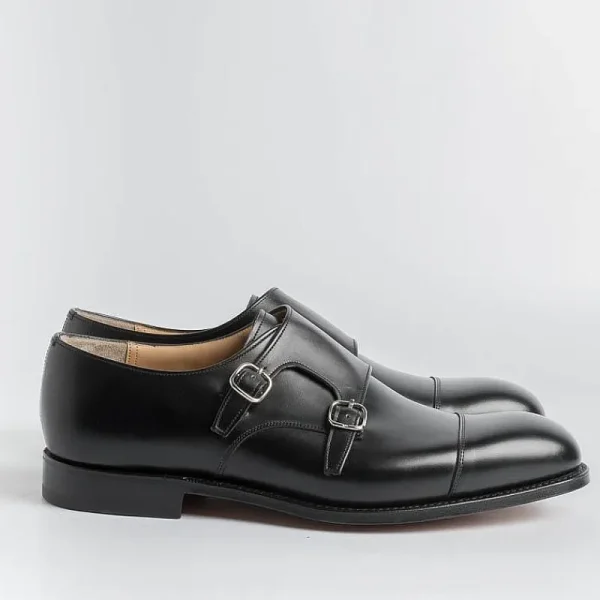 Men Church's Double Buckle* - Cowes Double Buckle - Black Calfskin