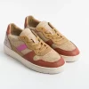 Women DATE Sneakers* - Sneakers - Court 2.0 Hairy Beige - Beige Orange