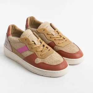 Women DATE Sneakers* - Sneakers - Court 2.0 Hairy Beige - Beige Orange