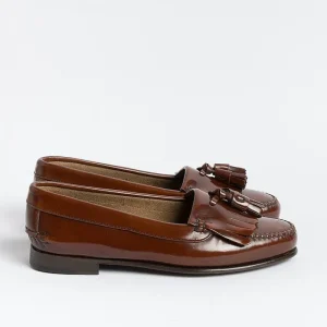 Women GIL's Loafers* - Moccasin With Tassels 205 - Tan Leather