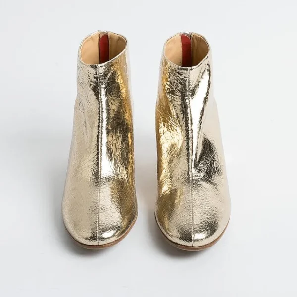 Women HALMANERA Ankle Boots* - Ankle Boot - Bart 05 - Crackle Gold