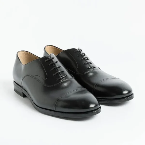 Men HENDERSON Wedding Shoes* - Oxford With Toe Cap 73307 - Black Calf